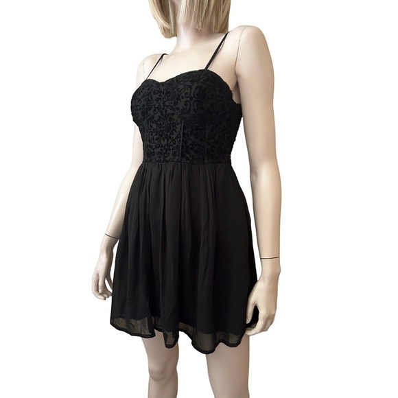 BOG Collective Dress Black Swan Bustier Shirred Smocked Back Versatile - Picture 3 of 14